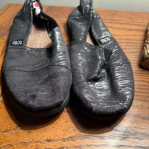 Bobs black and silver worn once size 7